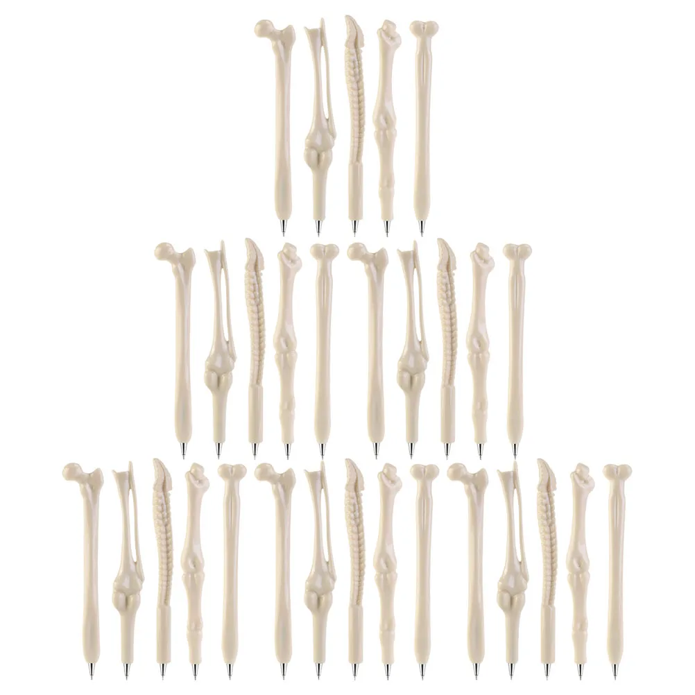 

30pcs Bone Ballpoint Pens 0 7mm Black Core Students Writing Pens Smooth Writing Students Stationery Festival Party Gifts