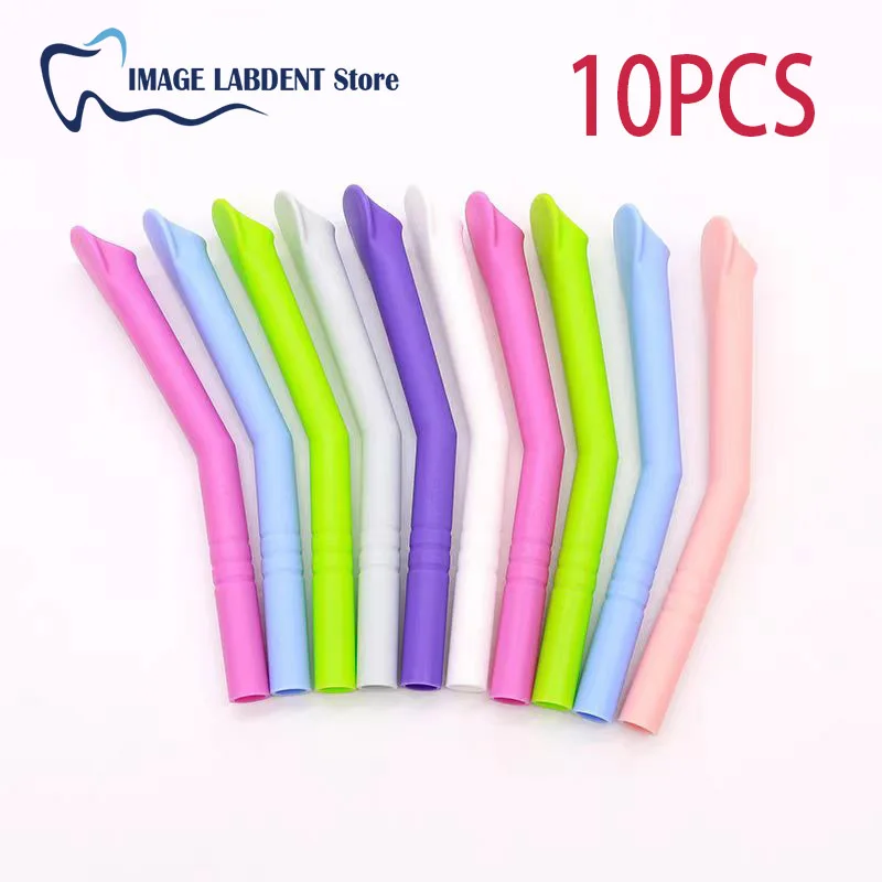 10PCS Dental Strong Suction Tips Autoclavable Duckbill Evacuation Tips Aspirator High Volume Saliva Tube for Adult Child