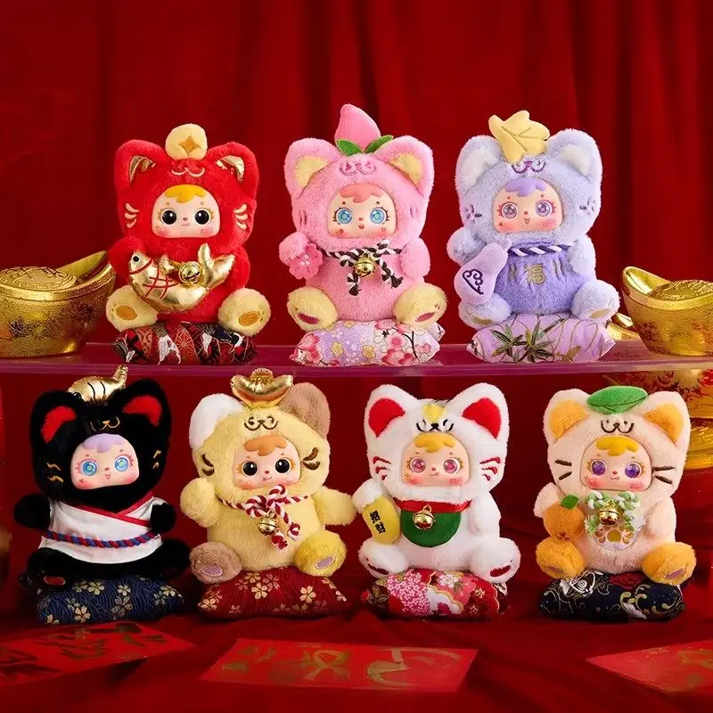 

Genuine Samuel Fortune Cat Series Blind Box Trendy Toy Cute Plush Doll Keychain Bag Charm Gift For Girls & Women