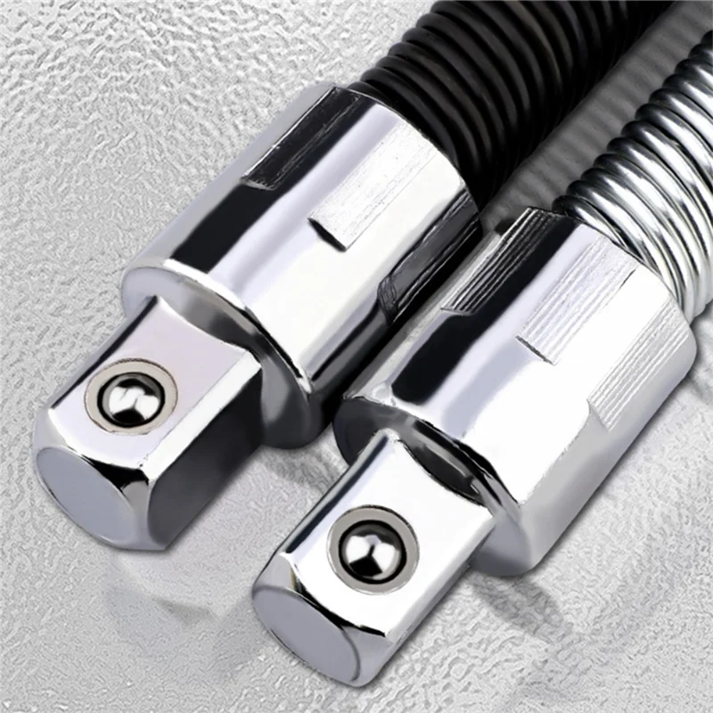 

A45M-2Pcs 1/2'12.5Mm Sleeve Extension Rod Elastic Connecting Rod Universal Connecting Rod Flexible Shaft Booster Rod Durable