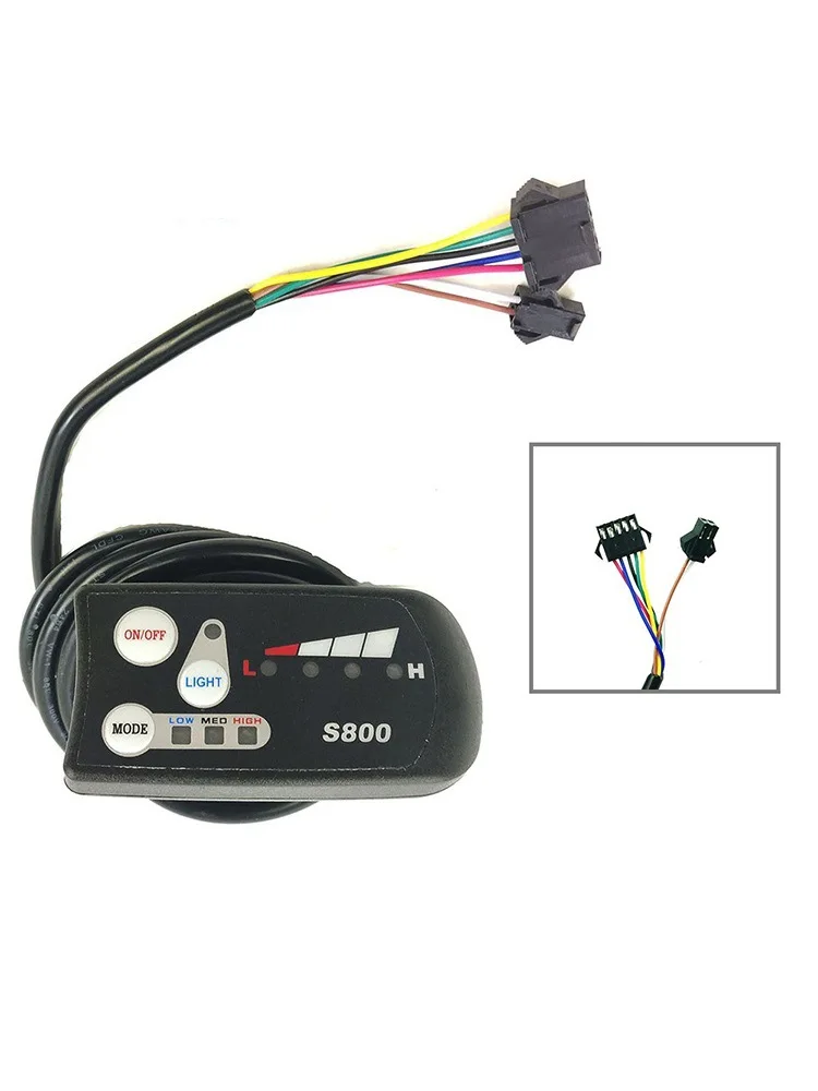 Electric bicycle lithium battery bicycle LED LCD meter S800 monitor 36V48V black