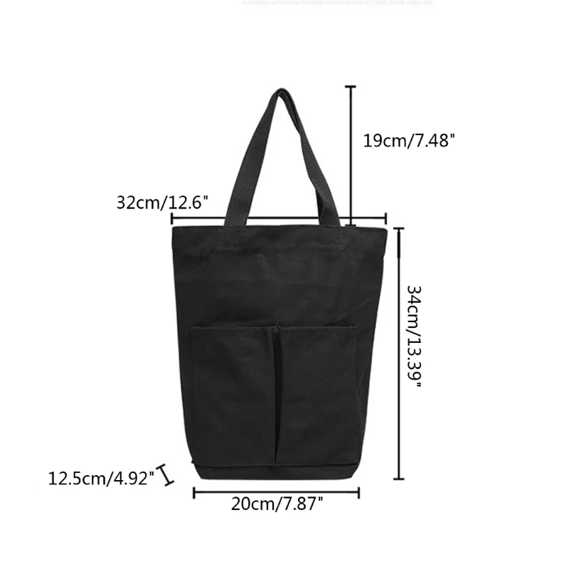 2023 Nova Bolsa de Lona Simples Bolsas Femininas Casuais Bolsas de Grande Capacidade para Mulheres Bolsas Shopper Bolsa Feminina