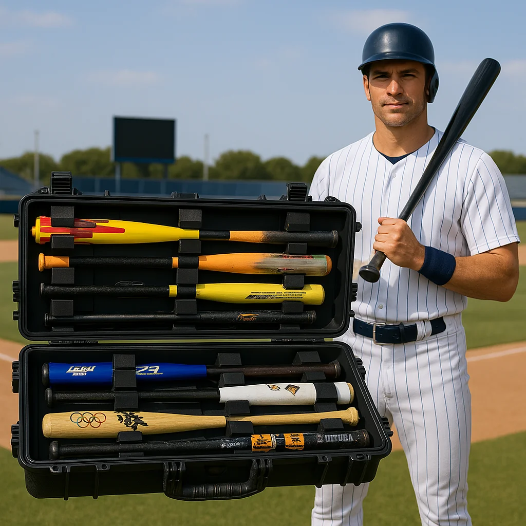 Waterproof Hard Shell Bat Case for Baseball Bats Practical Plastic Tool Storage Solution for Travel and Storage