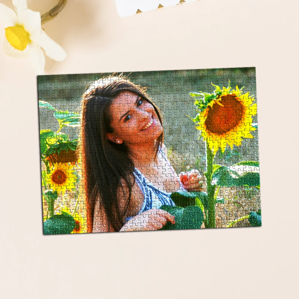 35/300/500/1000pcs Personalized Custom Photo Selfie Puzzle Fun Gift In New Year Valentine's Father Or Mother's Day Also A Great