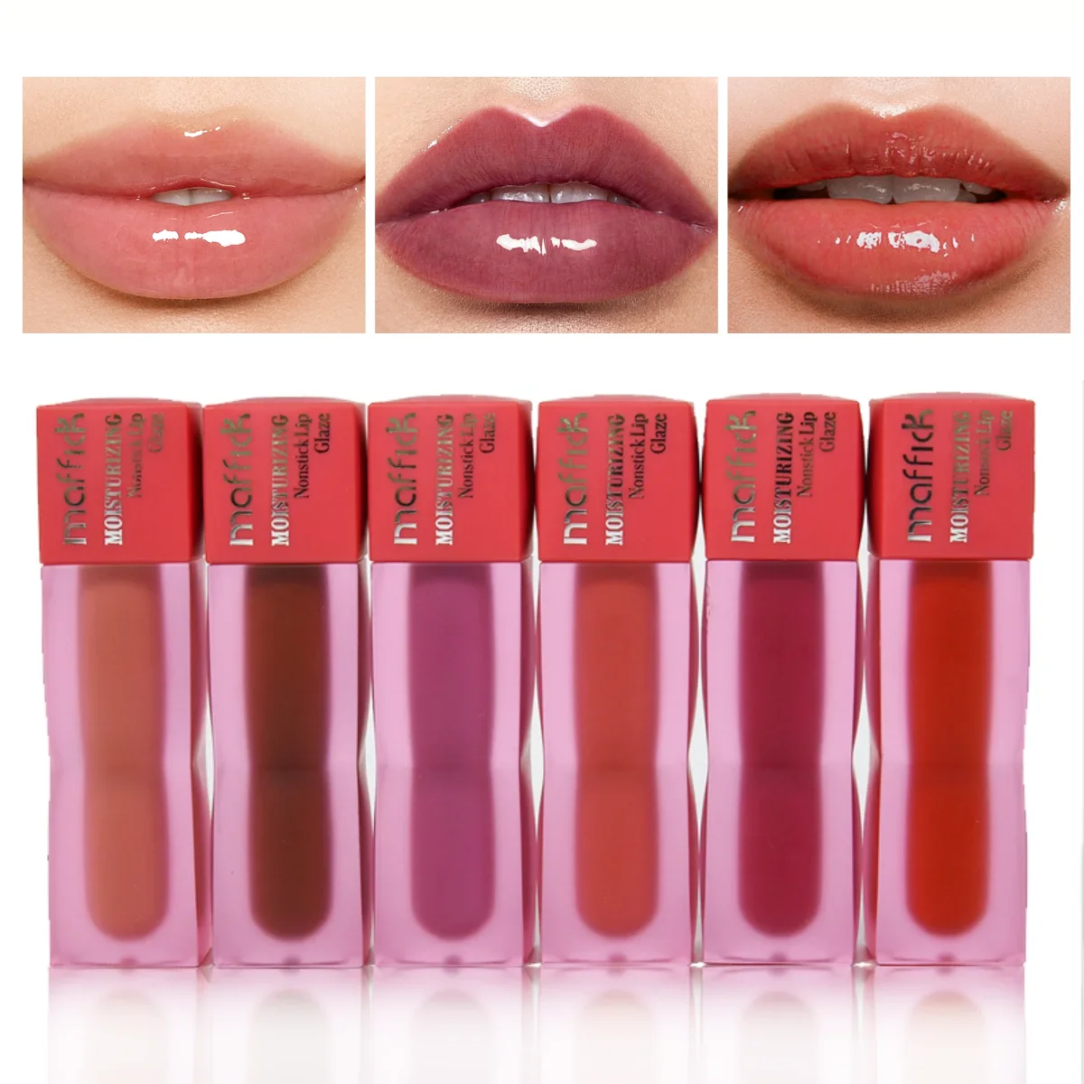 6-Color Liquid Gloss Lipstick Lip Gloss Long-Lasting Non Stick Cup Waterproof Korean Cosmetics Women's Makeup