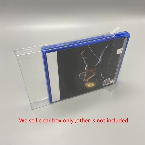 Caja transparente con tapa para tarjetas de juego de PS5, caja protectora de PET para exhibición y almacenamiento, 10 Uds.