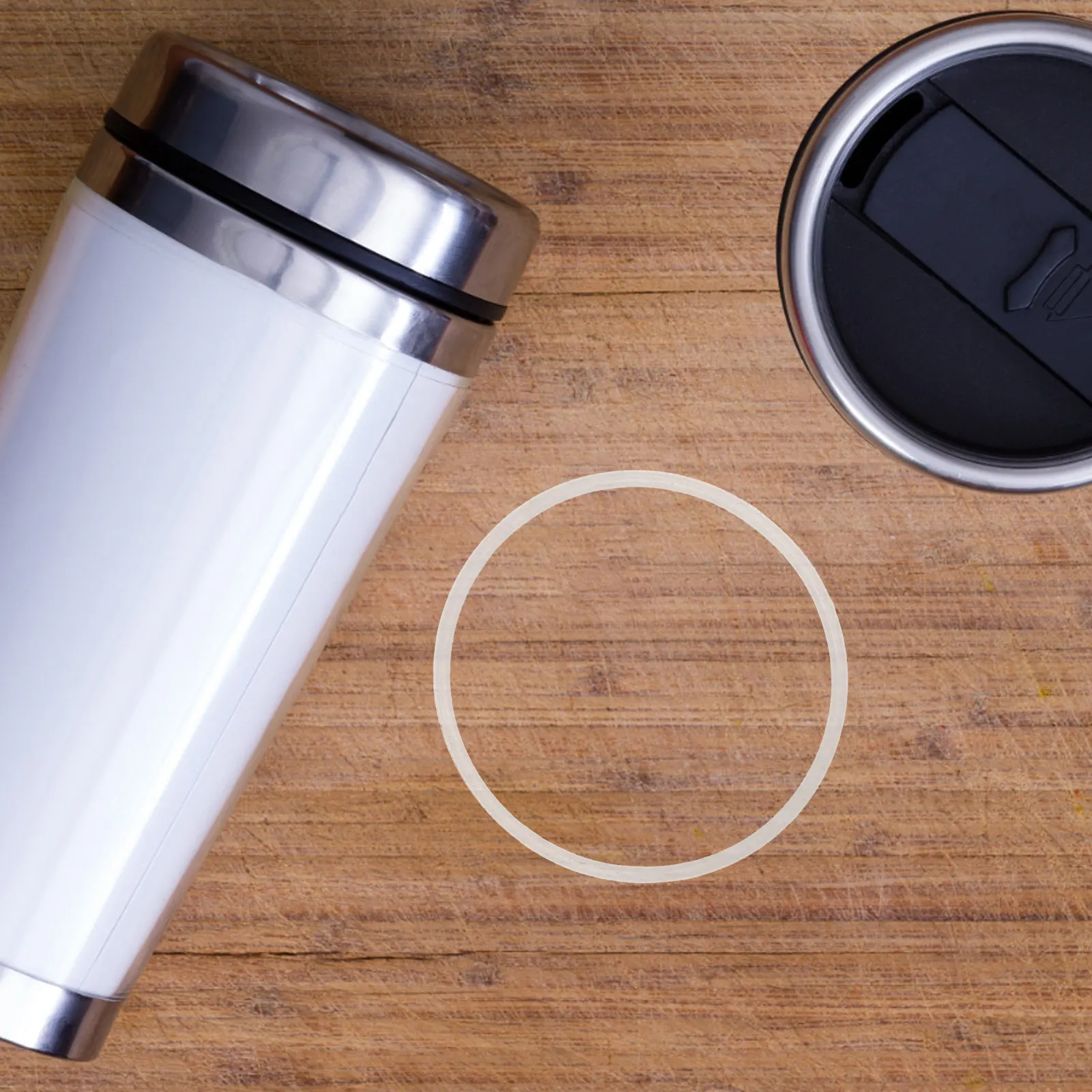 5Pcs Silicone Resealable Lid Gaskets Replacement 2.36 Inch Leakproof Air Tight Rings for Tumbler Travel Mug Water Bottle