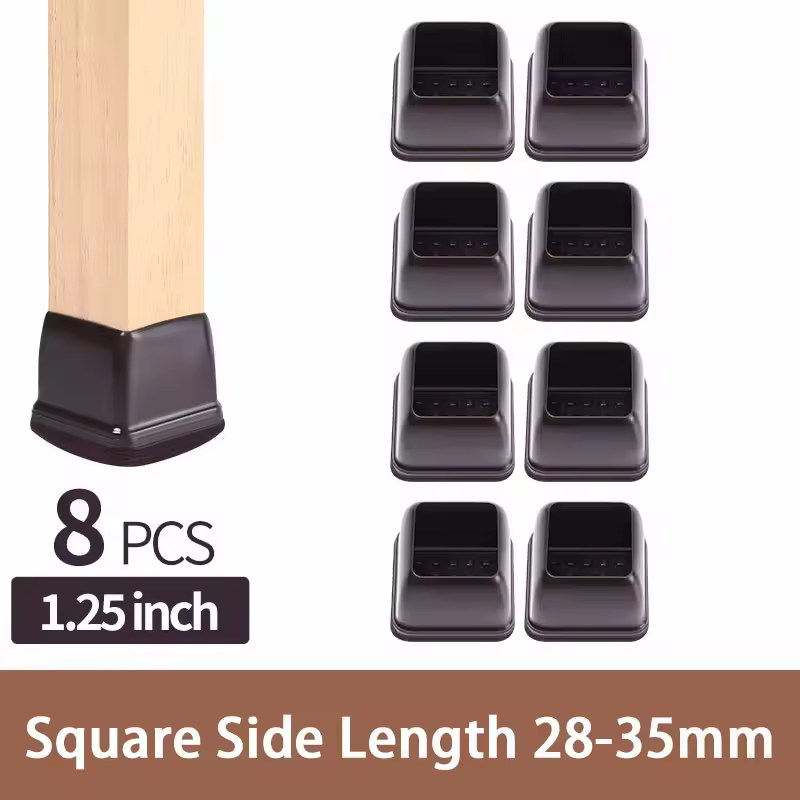 8PCS Upgraded Chair Leg Covers Silicone Anti-Slip Felt Furniture Feet Protectors from Scratches for Hardwood Floor Reduce Noise - Image 20