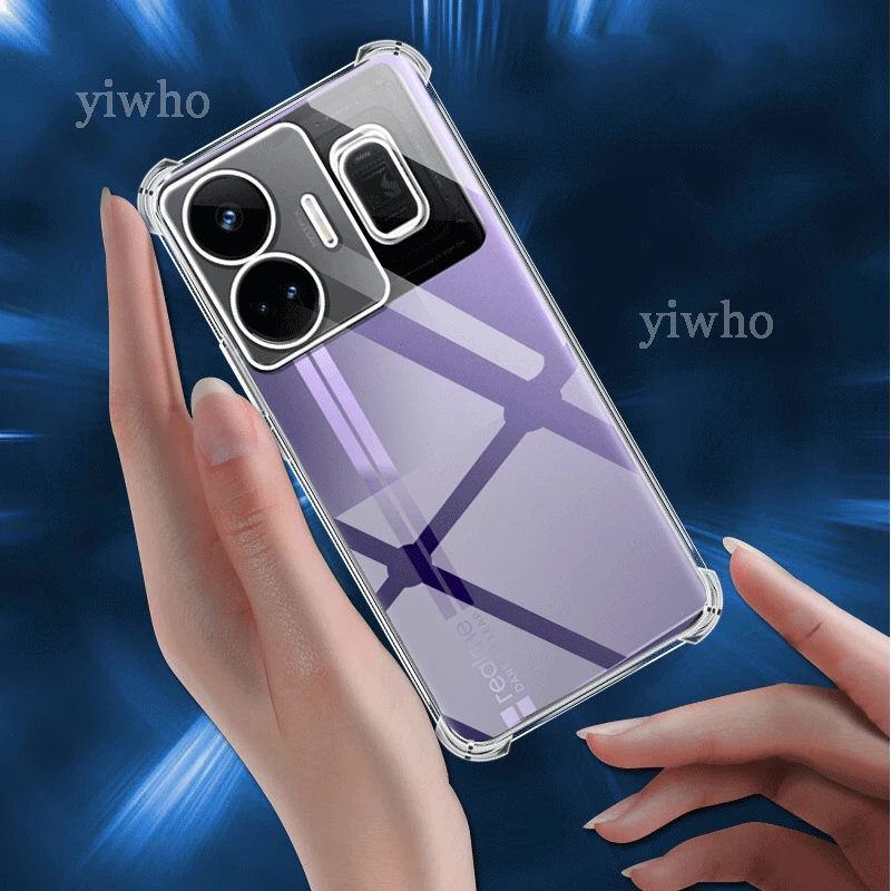 For OPPO Realme GT Neo 5 240w Case Clear Silicone Soft TPU Phone Cover GT3 GT2 Gt 3 2t 5 5g Explorer Master Neo5 Transparent