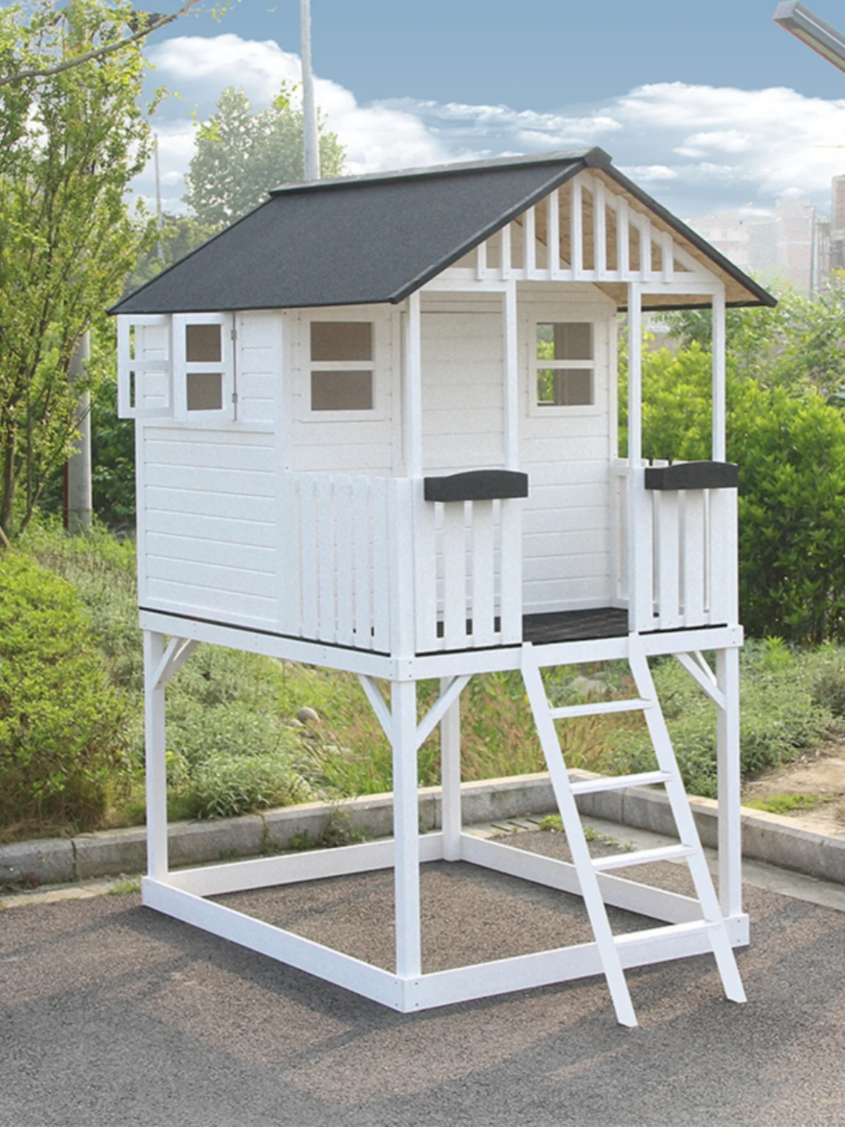 Anti corrosion wooden villa, courtyard, small wooden house, outdoor assembly, garden, sunshade pavilion, solid wood house