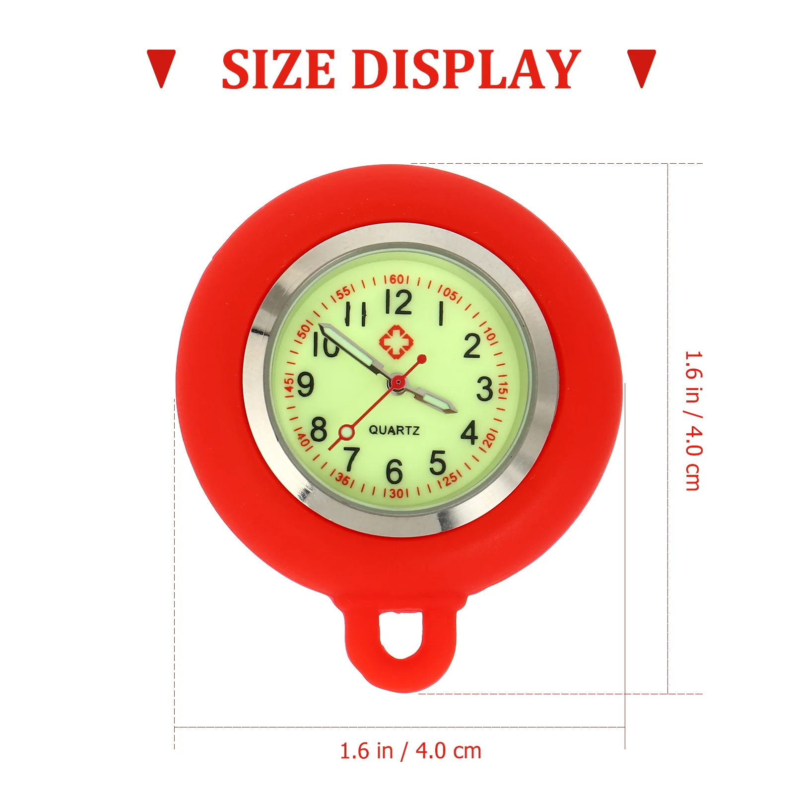 

2pcs Night Glow Silicone Watch Nurse Table Watches H made Pocket Material Accessory Simple Dial Fob Quartz Vintage