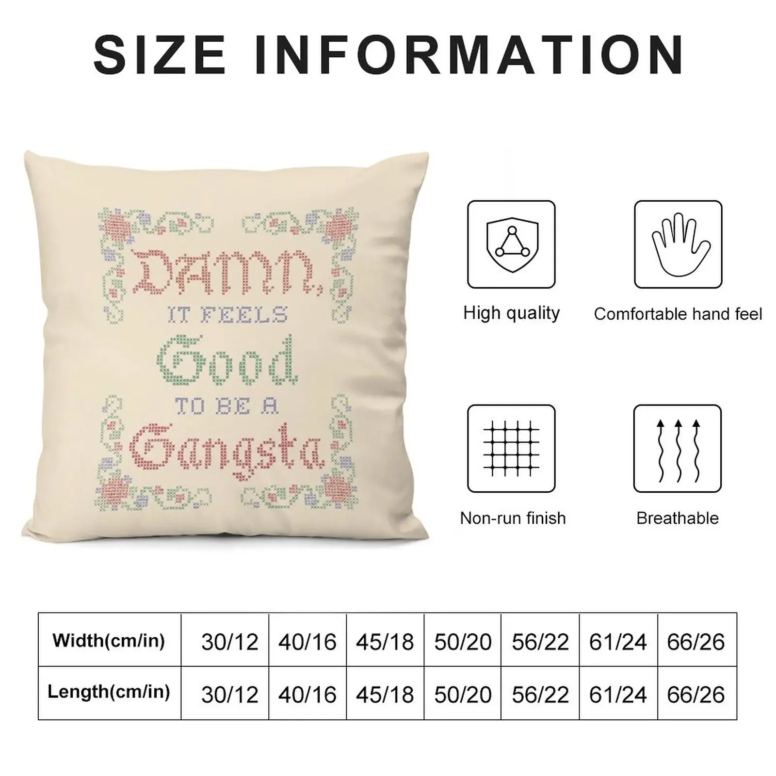 Damn it feels good to be a gangsta. Throw Pillow Cushions Cover autumn pillowcase Pillowcases pillow