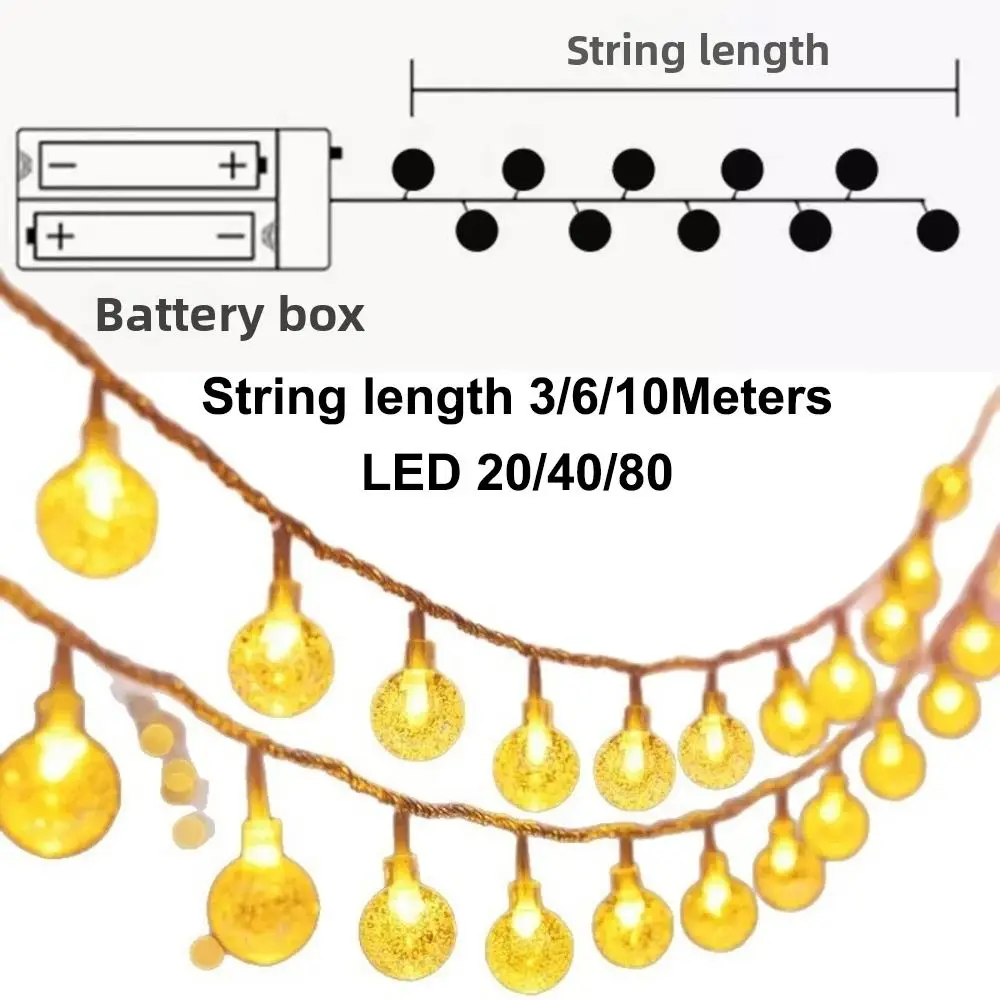 3/6/10M 20/40/80LED Luci della stringa di Natale Flash sempre luminoso Multicolor LED String Light Impermeabile Decorazioni natalizie Luce