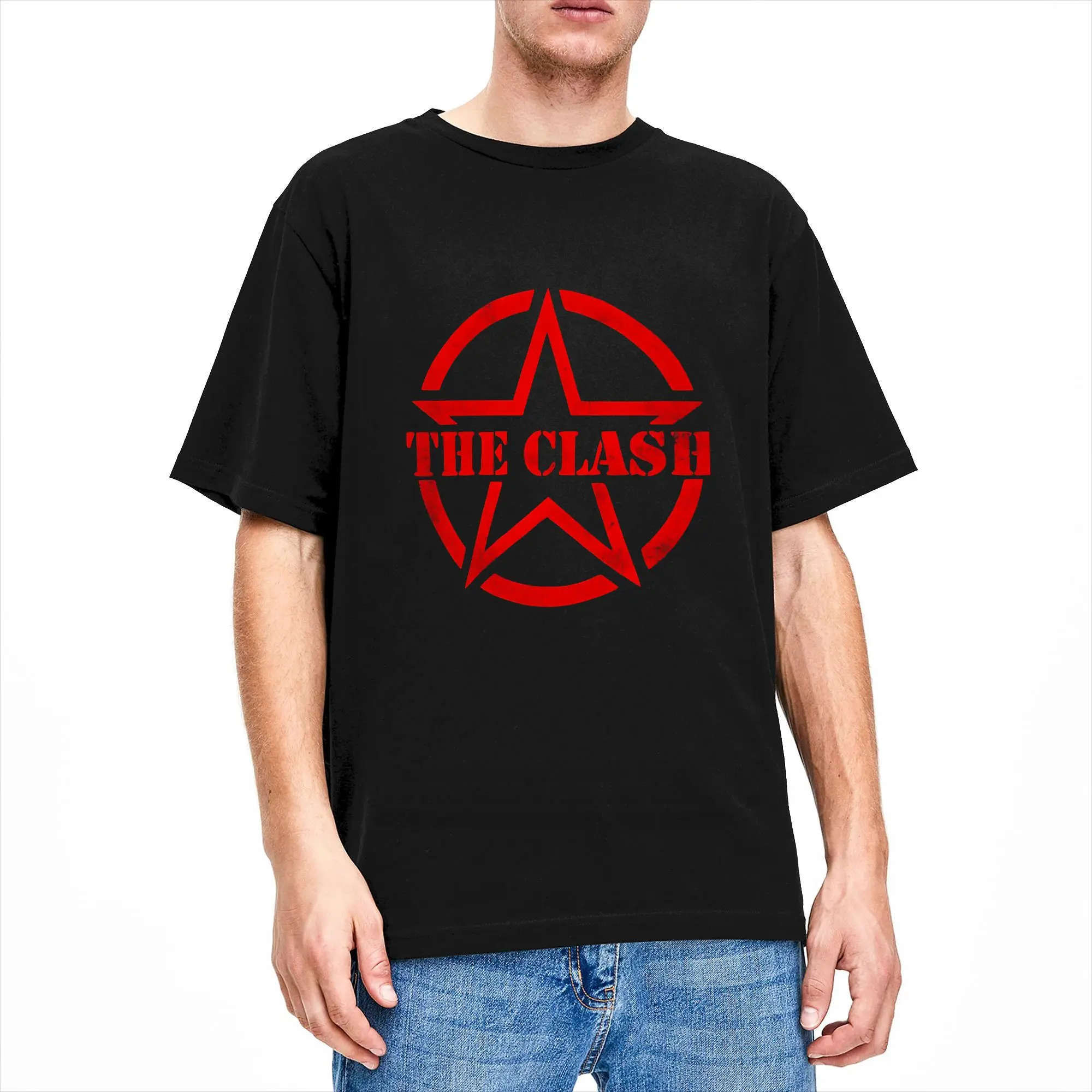 The Clash British Band  100 Cotton T Shirt For Couple Summer Streetwear T-Shirts Crewneck Harajuku Tees Plus Size Wholesale Tops