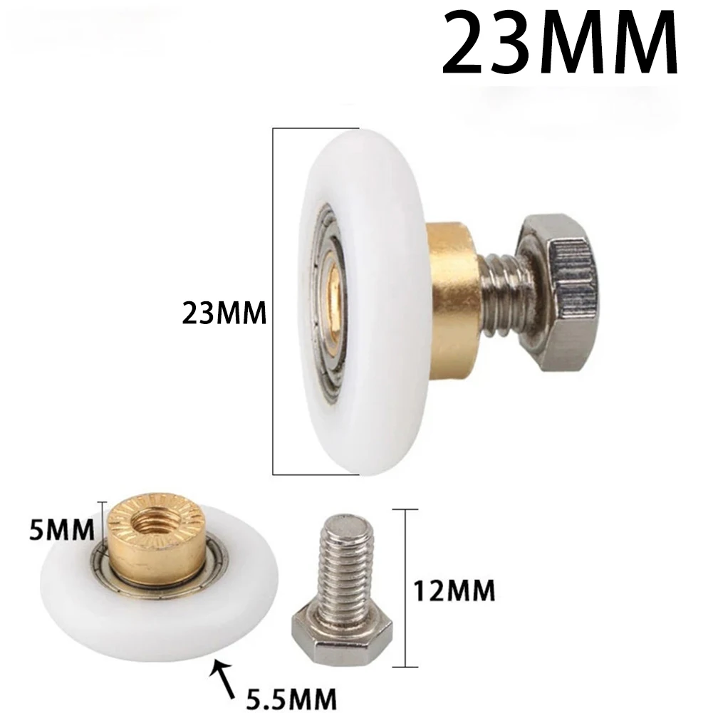 4 Pcs Shower Door Rollers Set Pulley Bathroom Sliding-Glass Door Wheels Sliding Door Wheels Rollers Bathroom Accessories