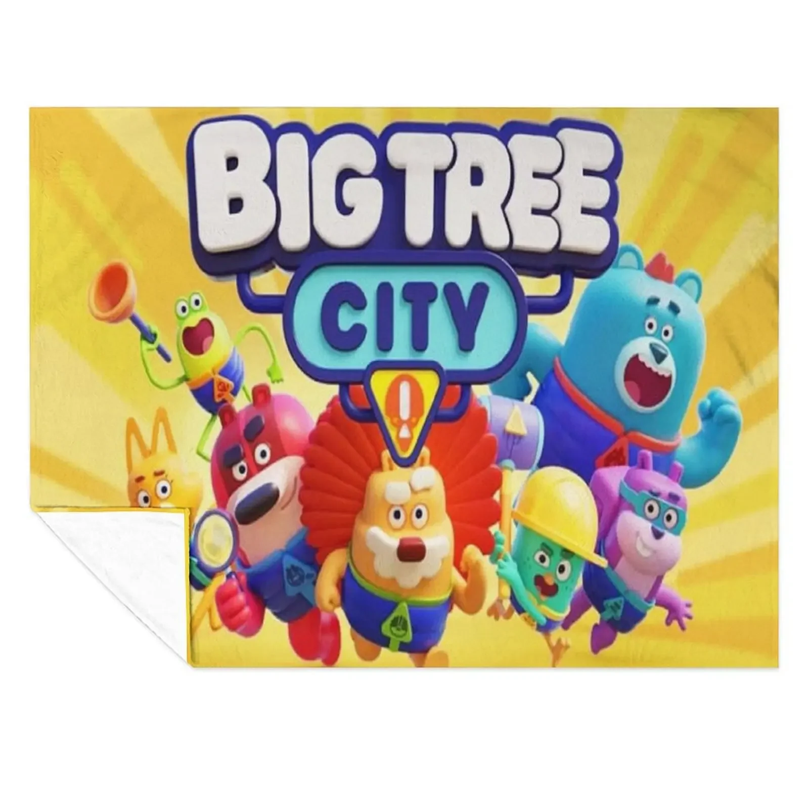 

Big Tree City Gift For Fans big tree city cartoons Throw Blanket Flannel Fabric Retros For Sofa Thin funny gift Blankets