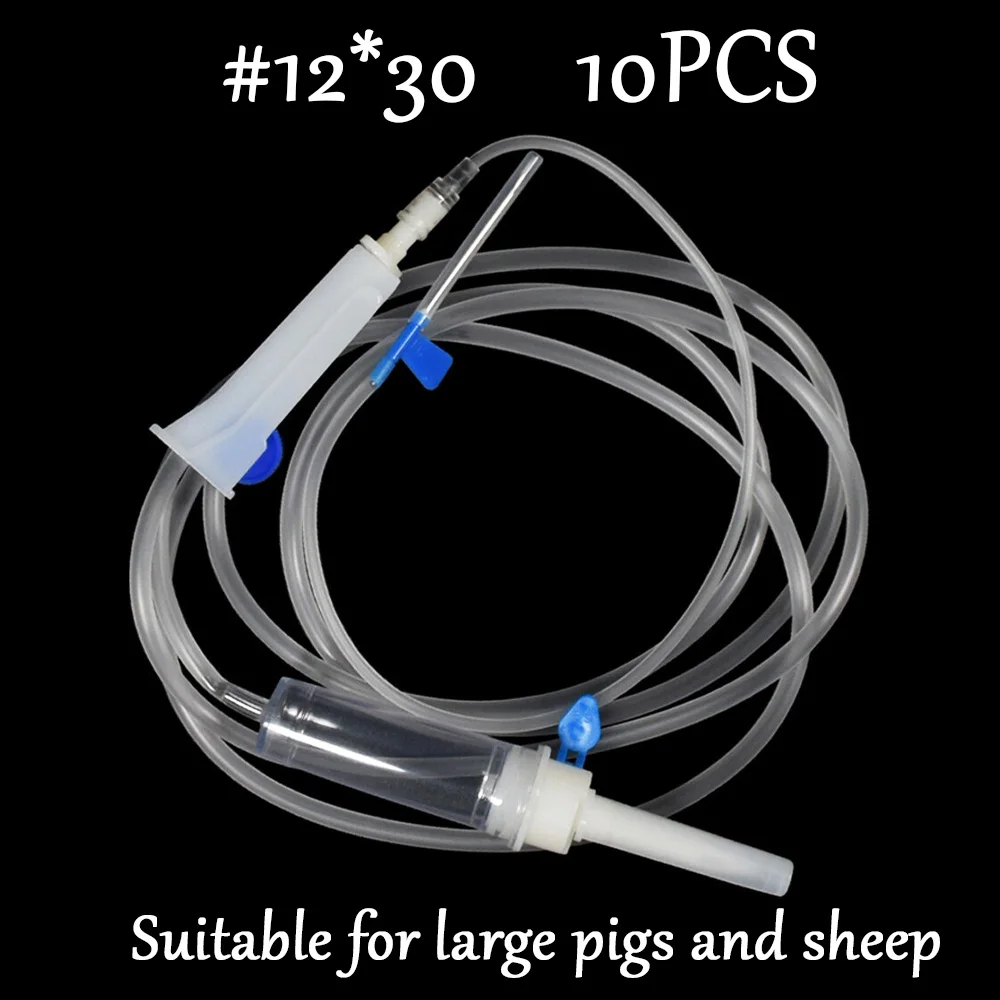 Veterinärmedizinisches Einweg-Infusionsset, Intravenöse Infusionsnadel für Schweine, Rinder und Schafe, Tierische Tropfinjektions-Verlängerungsinfusionsnadel, Länge 181 cm – Detail 9