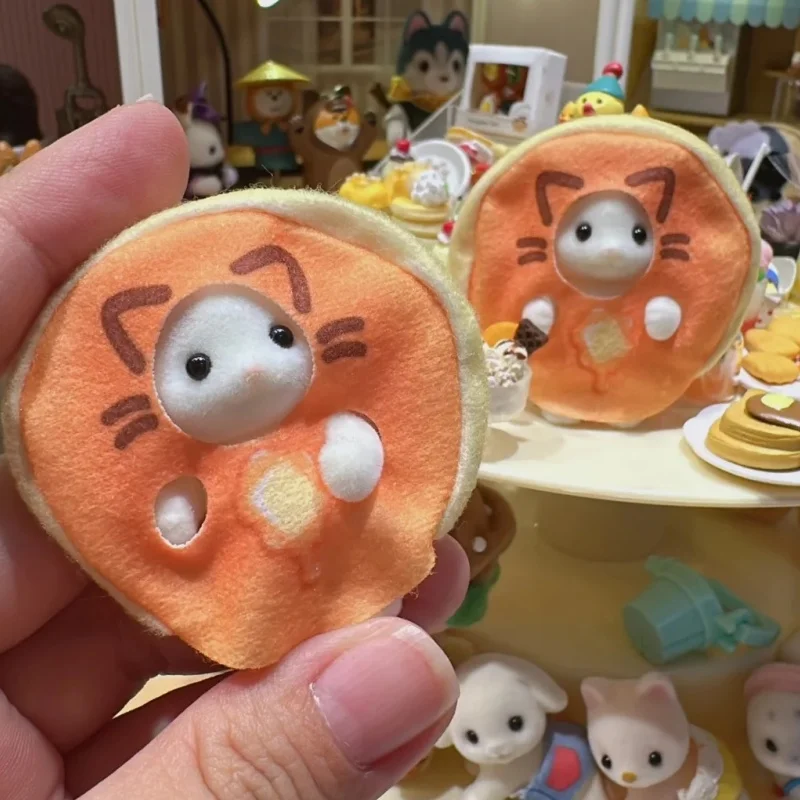 Genuino Sylvanian Families Ricompensa Borsa Cieca Figura di Bambola Ciambella Foresta Mondo Decorazione Kawaii Modello Ciondolo Giocattoli Ornamento Regalo