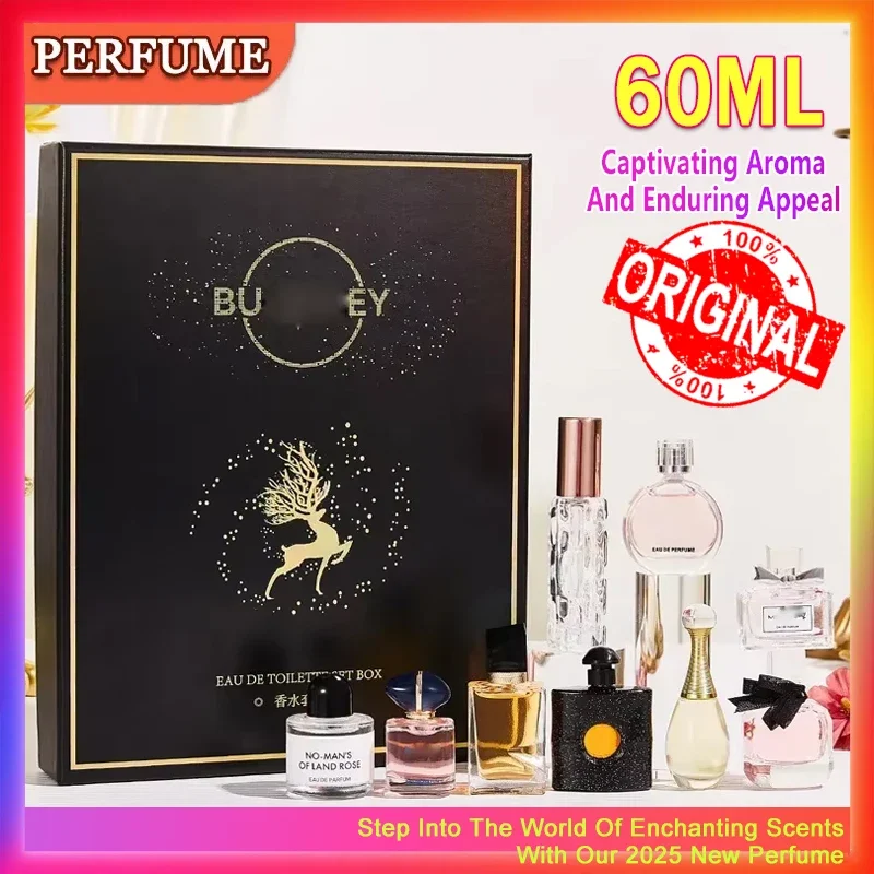 Perfume 60ml feminino masculino feromônios fragrância de longa duração woody floral colônia compacto portátil perfume conjunto presente luxo