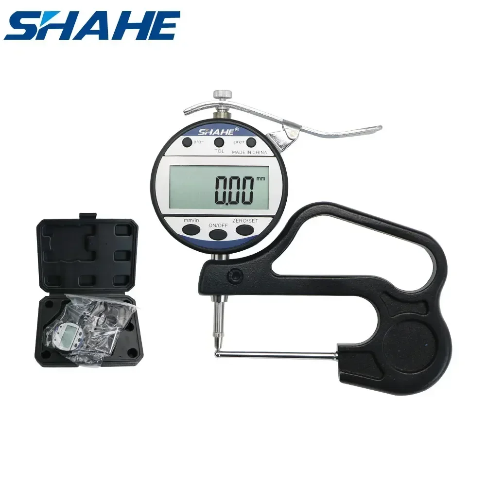 Shahe 0-10 mm Digital Tube Thickness Gauge Electronic Thickness Meter Thickness Tester