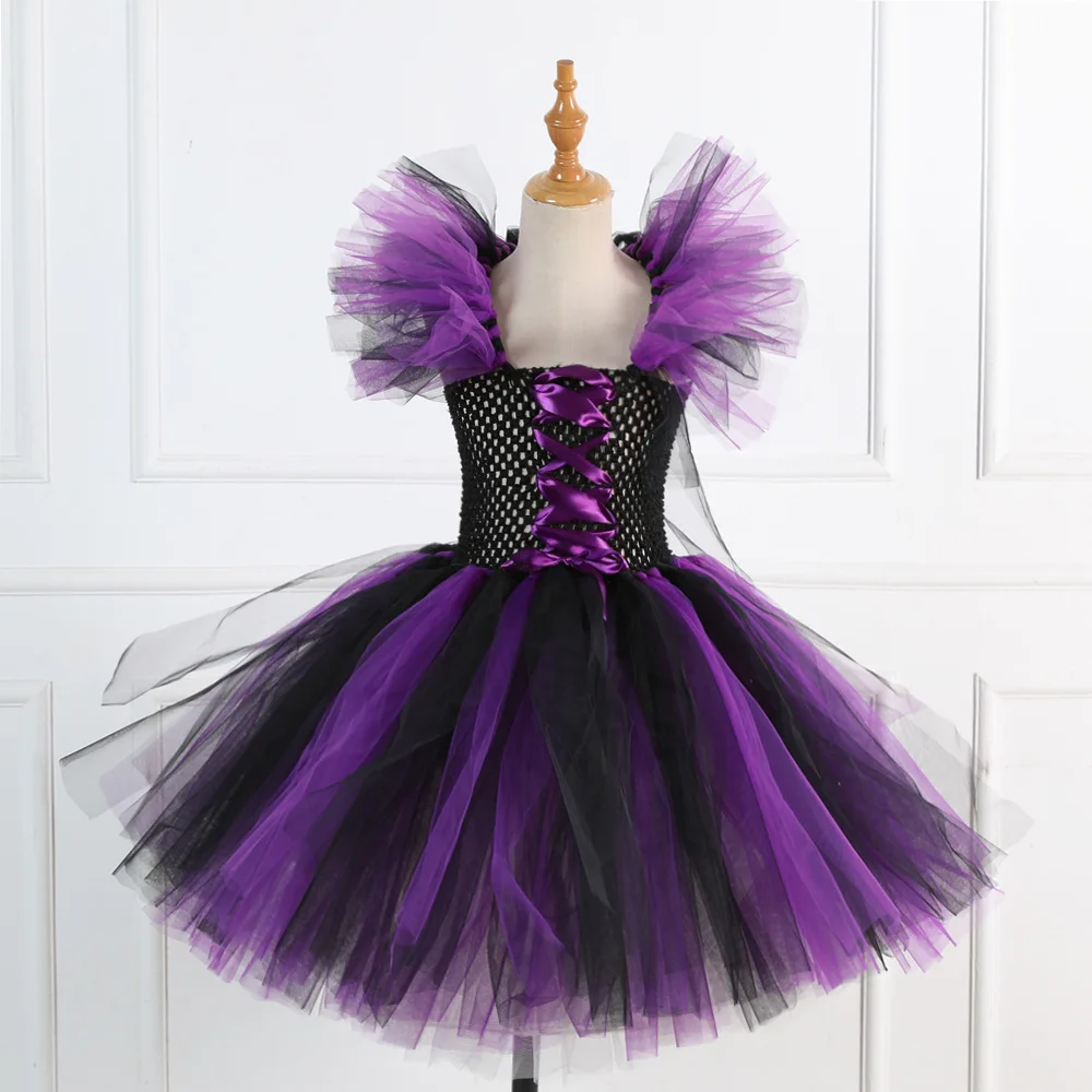 Girls Witch Dress Princess LED Dress for Girls Kids Charm Cosplay Carnival Dress Up Clothes Birthday Party Halloween Costume