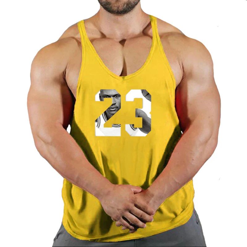 Stringer Gym Top Men Men\'s Singlets Top for Fitness Vests Gym Shirt Man Sleeveless Sweatshirt T-shirts Suspenders Man Clothing