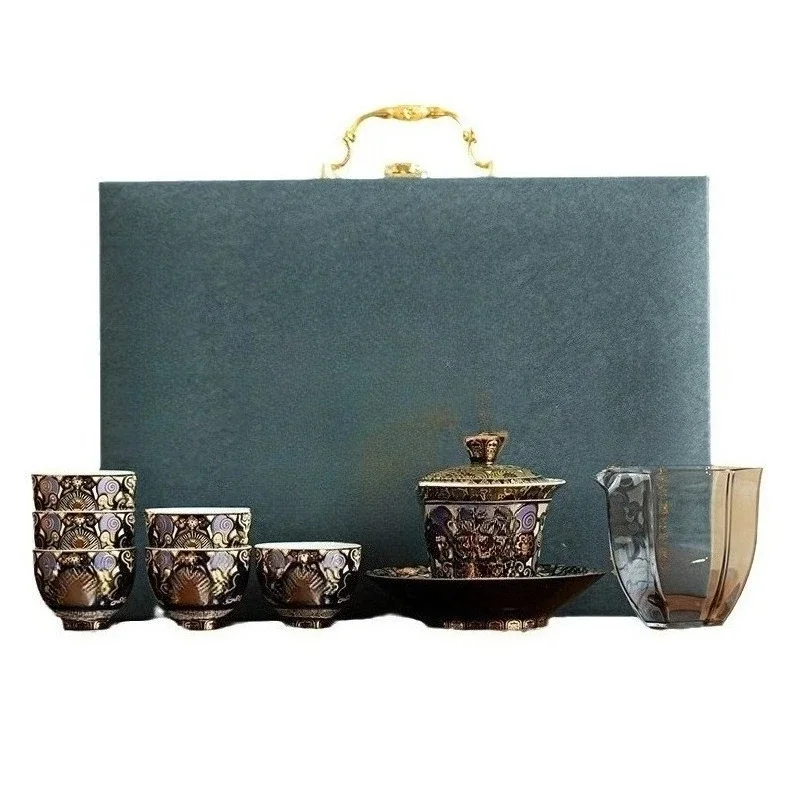 Ceramic anti-scalding cover bowl set,wrong set gift box.