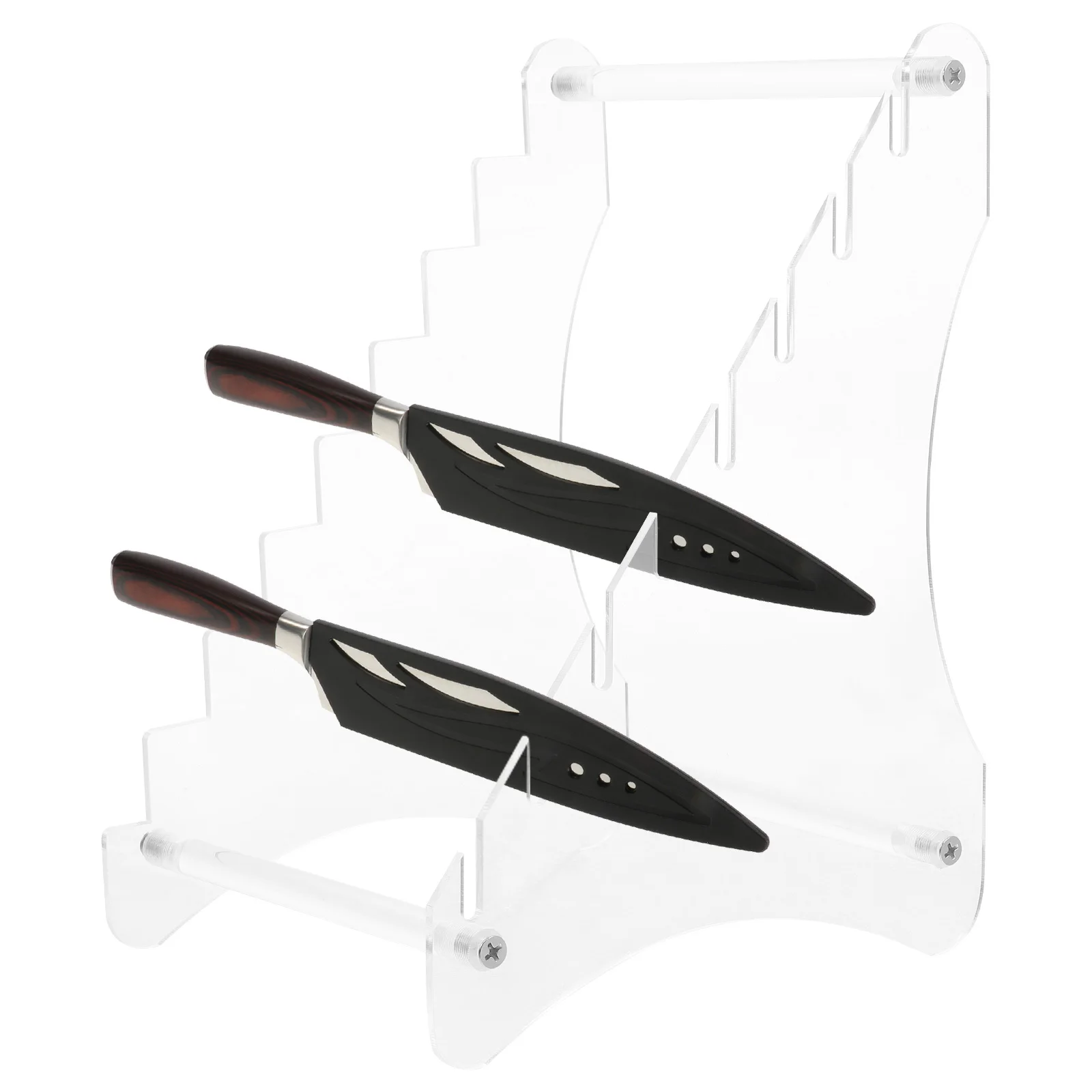 

Sturdy Acrylic Cutter Holder Kitchen Desktop Storage Display Rack Household Cutter Rack Space-Saving Organizer Clear