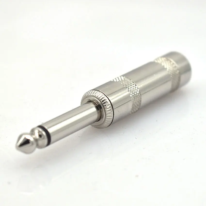 6.35mm Mono/Stereo jack plug male connector Microphone Welding line HeadPhone stereo 1/4\