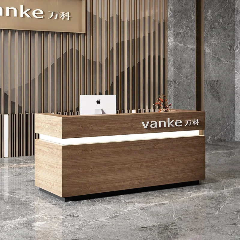 Customized Reception Desk Store Office Podium Modern Cabinet Console Beauty Salon Bar Counter Comptoir Caisse Bar Furniture