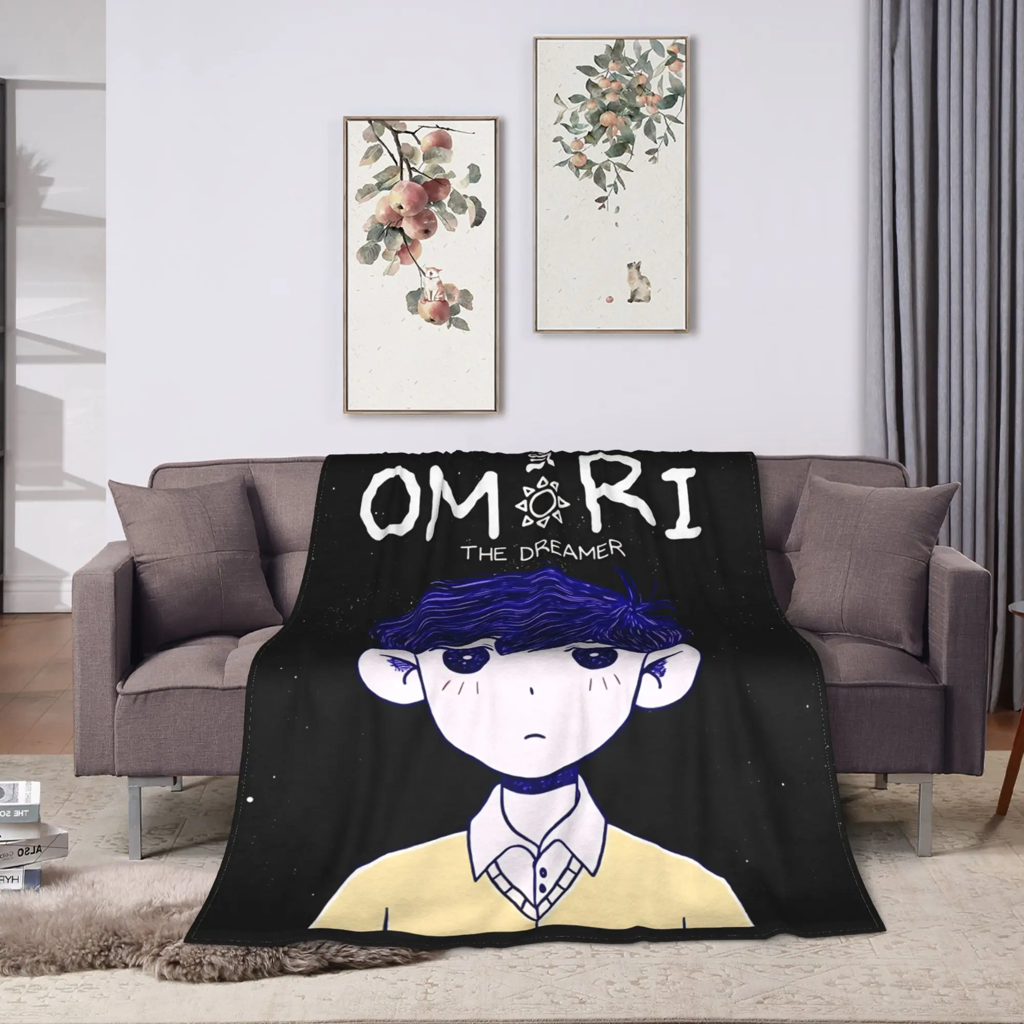 Omori Funny Sunny Blankets Quality Soft Video Games Throw Blanket Autumn Decorative Living Room Aesthetic Bedspread