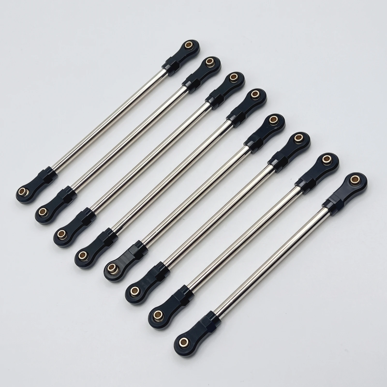 8 Pieces RC Link Kit with Metal Ends High-Strength Tie Rod Kit Link Rod Long-Lasting Hardware Strong for Builders