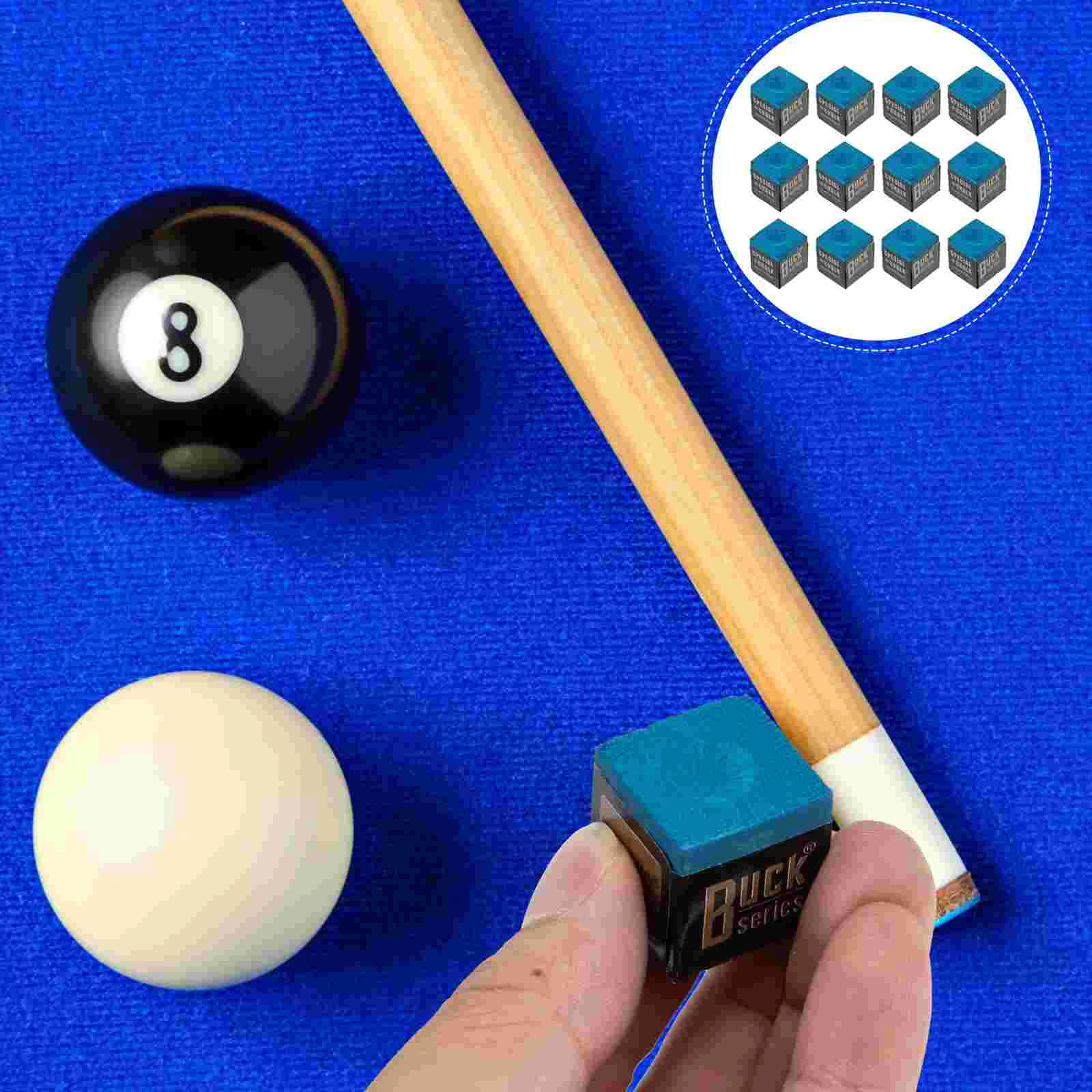 12 Pcs Accessories Billiard Pool Table Cue Lathe Chocolate Powder Billiards Stick Tip Wiping