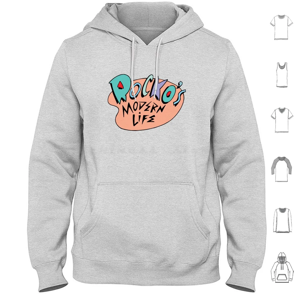 Rocko's Modern Life Hoodie Cotton Long Sleeve Rocko Rockos Modern Life Nicktoons