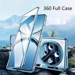 360 Full Case For Oppo Find X8 Pro Case Find X7 Ultra X 8 X8Pro 5G Double Sided Magnetic Adsorption Metal Tempering Glass Cover