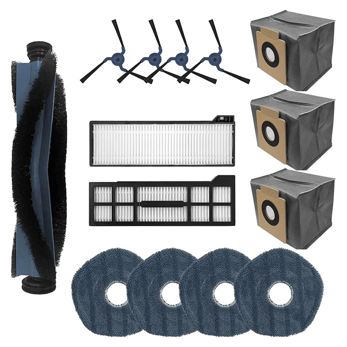 Accessories Replacement for Eufy X10 Pro Omni Robot Vacuum Accessories Filters Mop Pads Dust Bags Side Brushes