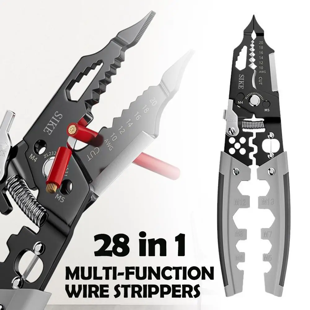 

Multifunctional Wire Stripper 28 In 1 Strong Pliers For Cutting Wire, Pressing Wire, Dividing Wire And Peeling Electrical P Z8Q1