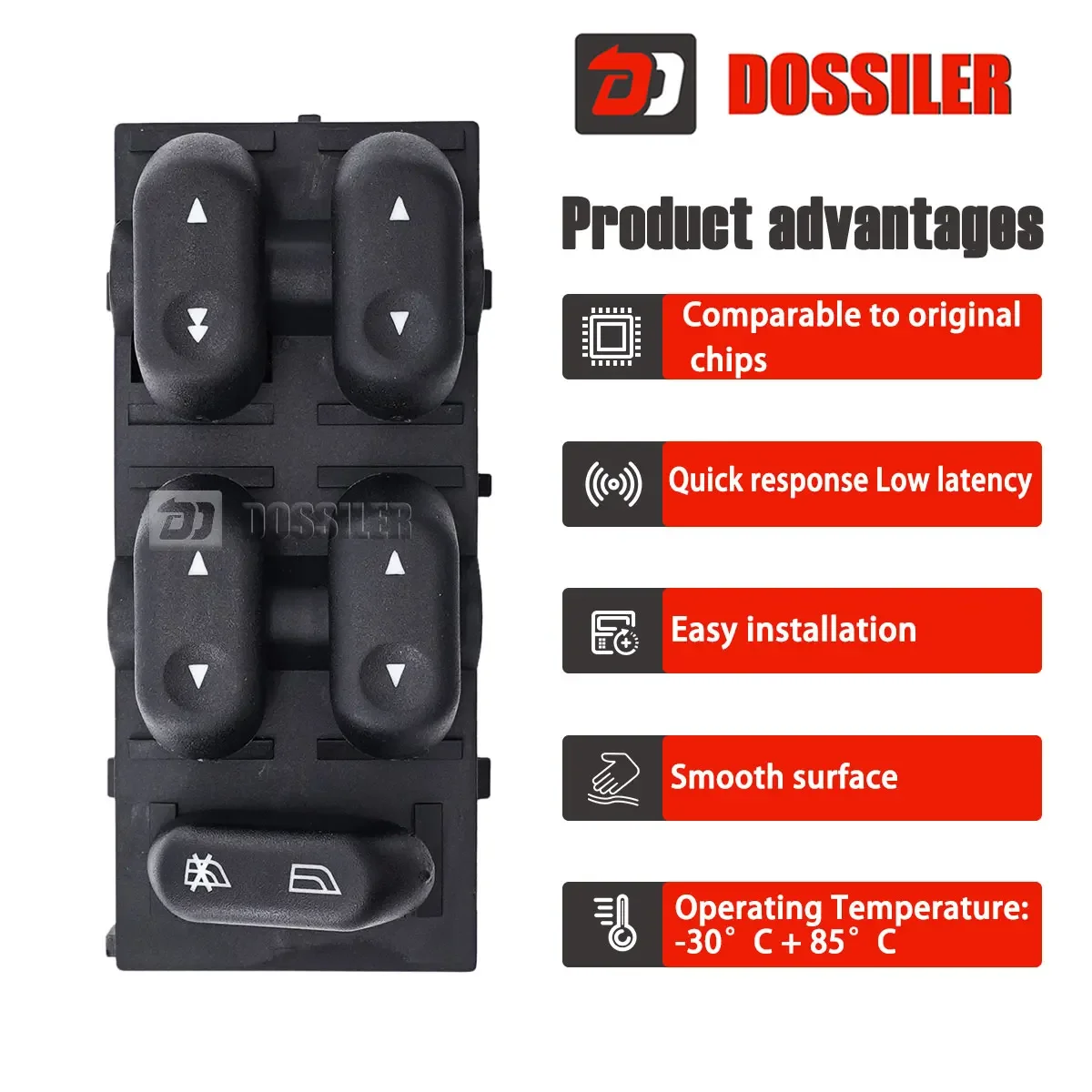 5L1Z14529AA Dossiler Electric Window Control Switch for Ford F150 Lobo Crown Victoria Lincoln Mercury Grand Marquis Car Parts