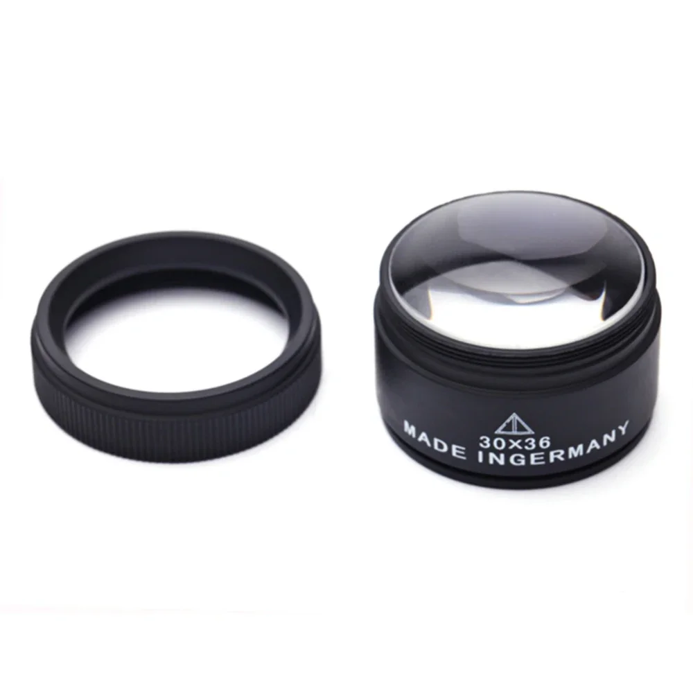 30X 36mm HD Magnifying Glass Optical Glass Lens Loupe Magnifier Mini Pocket Magnifier Handheld Coin Stamps Jewelry Loupe