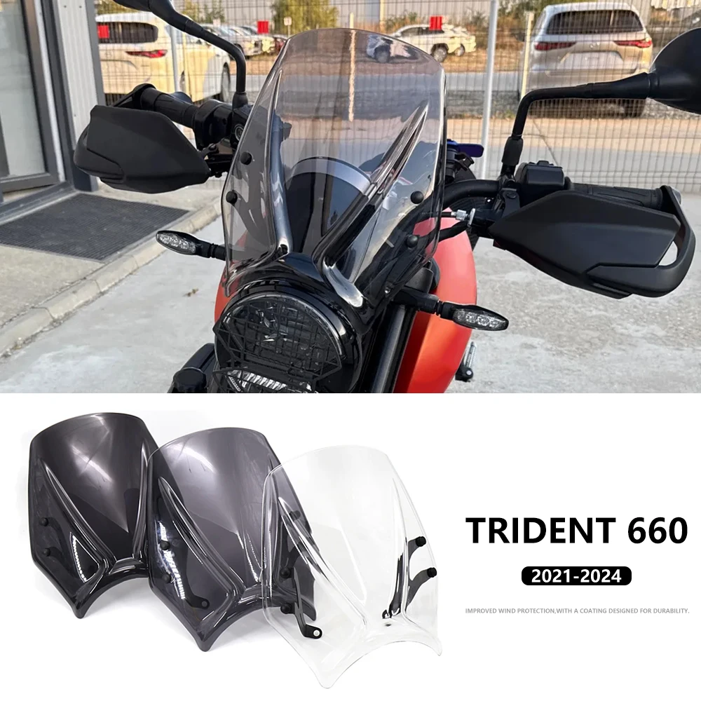

For Trident 660 Trident660 2021 2022 2023 2024 Motorcycle Accessories Windshield Wind Deflector Windscreen Fairing Baffle Cover