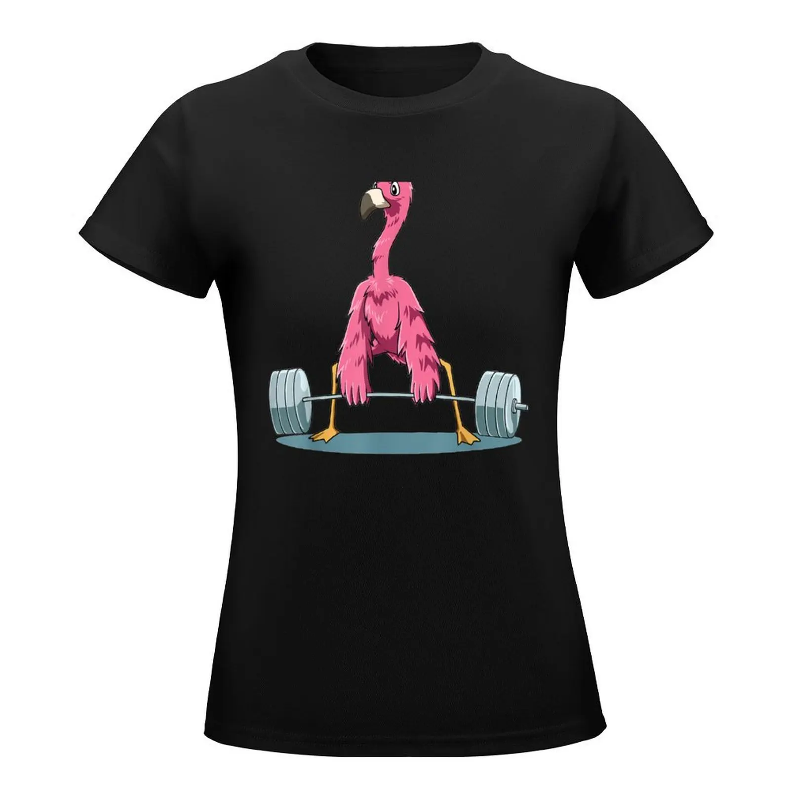 Weightlifting Flamingo Deadlifting Flamingo Powerlifting Gym T-Shirt cute tops hippie clothes Women t shirt