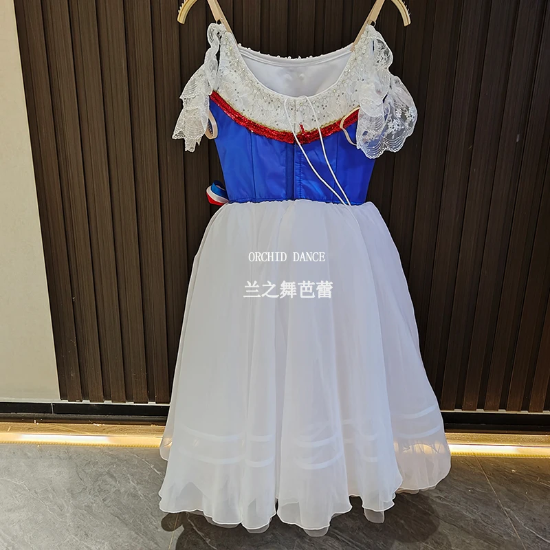 Alta qualidade tamanho personalizado crianças meninas mulheres adulto paris chamas dança desempenho usar longo romântico ballet tutu vestido