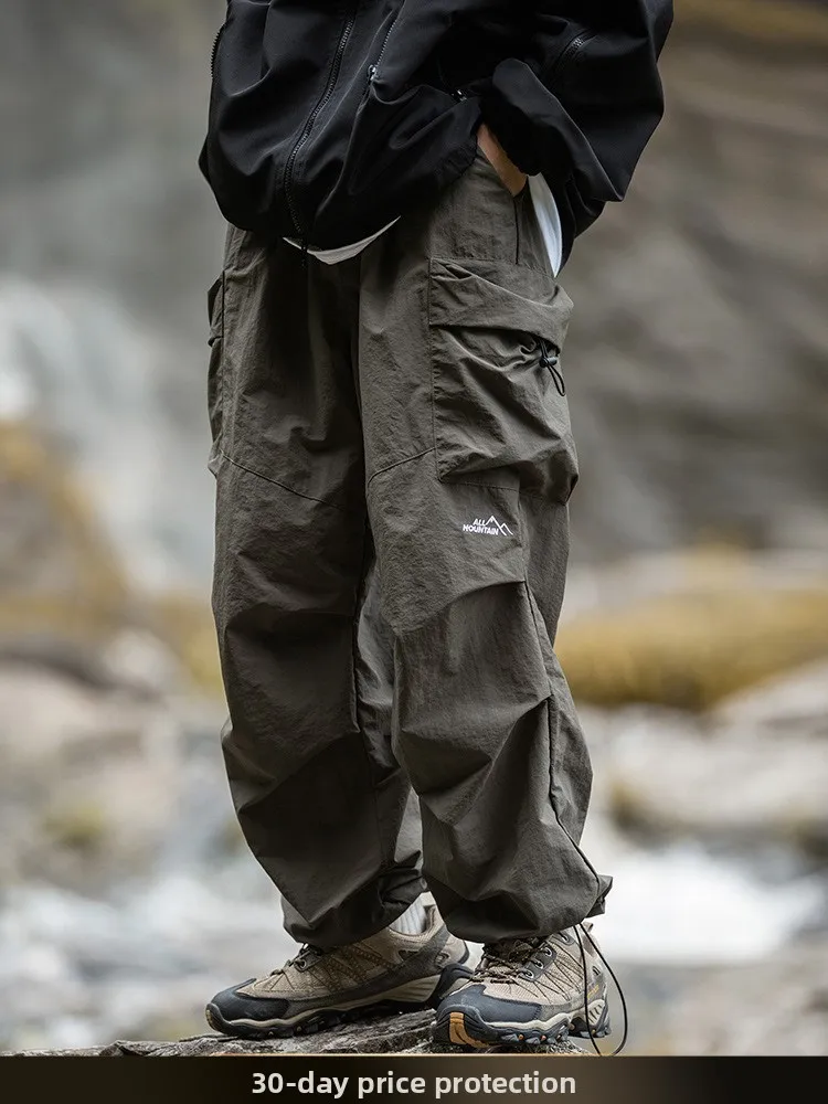 

NTED Осенние Новые Свободные Рабочие Брюки, Функциональные Уличные Брюки, Быстросохнущие Водонепроницаемые Штаны-Десантники с Большими Карманами, Молодежные