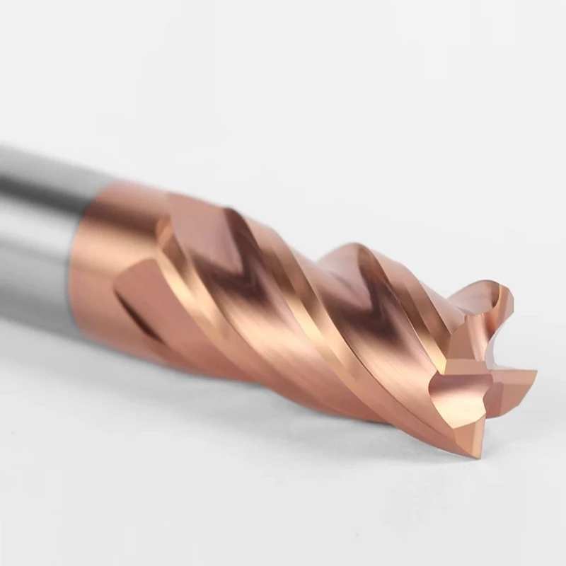 HRC55 คาร์ไบด์ End Mill 1 2 4 5 6 8 10 12 มม.4 ขลุ่ยเครื่องตัดโลหะผสมเคลือบทังสเตนเหล็ก CNC maching Endmills