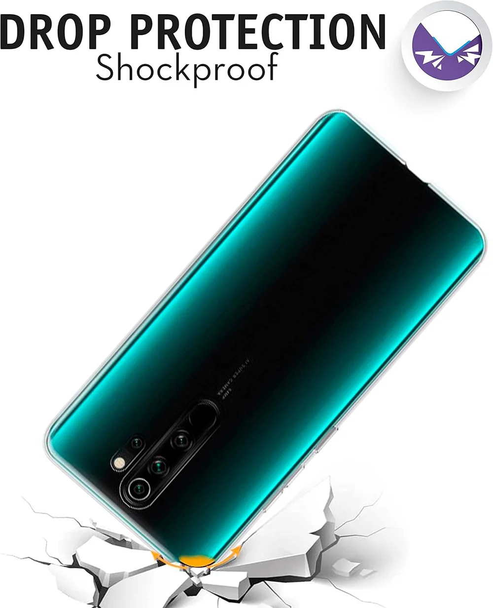 Ultradünne, klare Silikon-Softhülle für Xiaomi Redmi Note 8 9 Pro 8T 9S 9A 9C 9T 8A Transparente, klare Rückseite Slim Shell – Detail 6