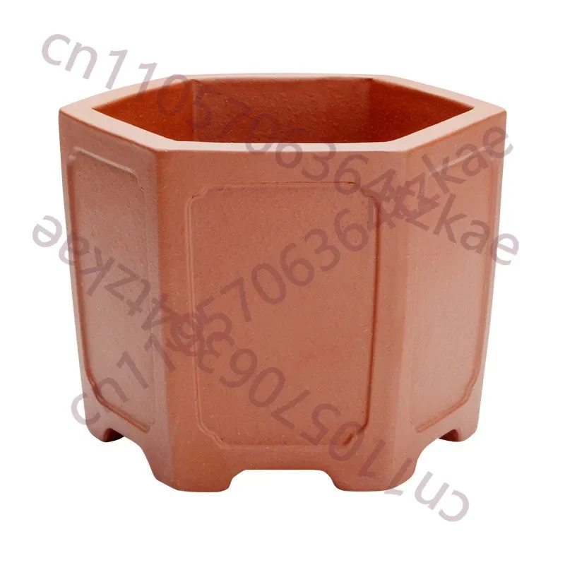 11X8.5CM Yixing Purple Clay Flowerpot Succulent Breathable Bonsai Flower Pot