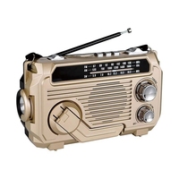 FM AM SW Radio Solar Charging Emergency Radios Receiver Hand Crank Bluetooth 5.2 Support TF USB Random Colors