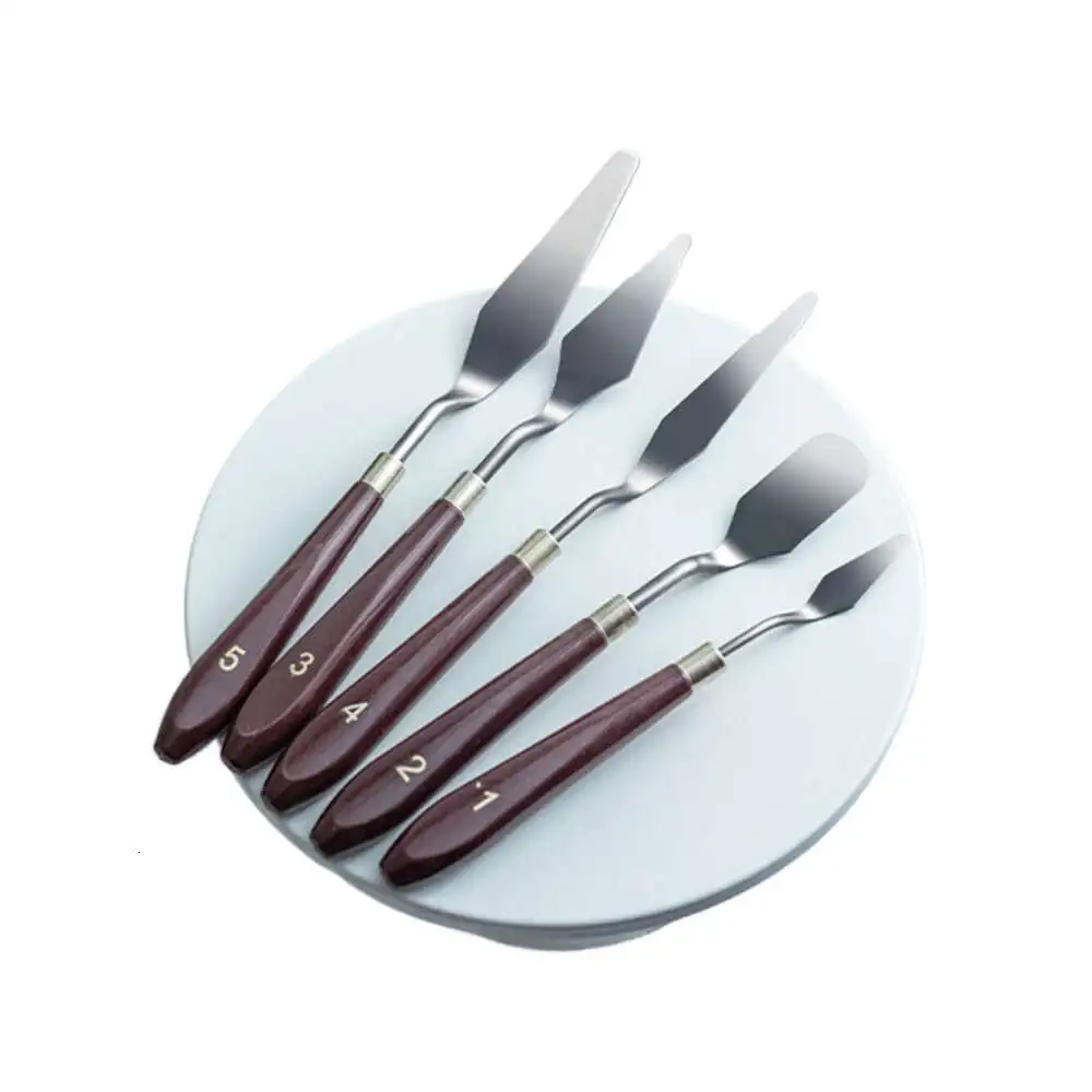 

5Pcs/Set Stainless Steel Baking Spatula Kitchen Bread Cream Jam Spatulas Pastry Mixing Scraper Tool Cake Pastry Painting Shovel