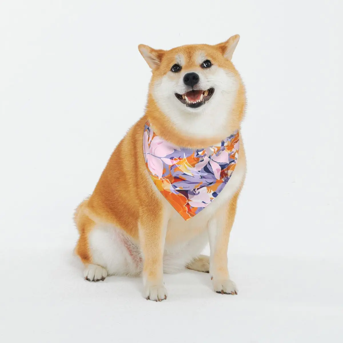 Hermosas flores Bandana para perros al aire libre Baberos para perros bufanda para festivales pañuelo de algodón para cachorros accesorios para perros de verano suministros para mascotas