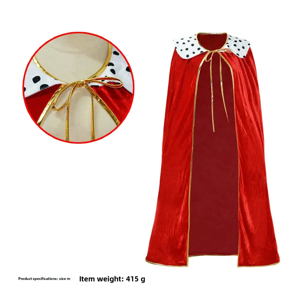 

New Holiday Dance Cosplay King Queen Cowl Ne King loween Floral Collar Cloak Women's Ethnic Stage Costume Polyester